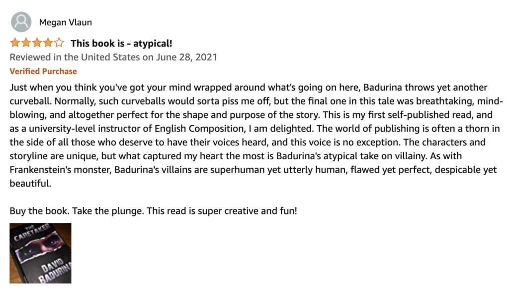 Review of David Badurina's "The Caretaker"